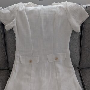 SHEIN White Textured Mini Dress